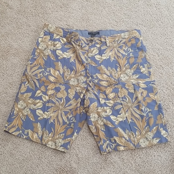 BANANA REPUBLIC Size 36 Blue Floral Shorts